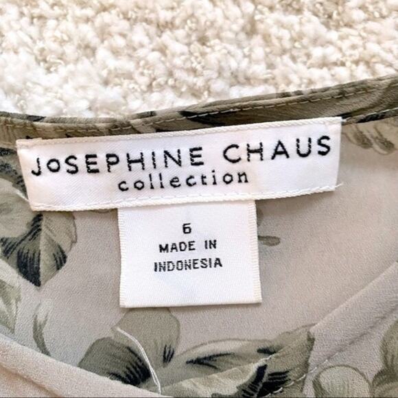 Josephine Chaus Semi-Sheer Floral Print Blouse Size 6 - Picture 6 of 11